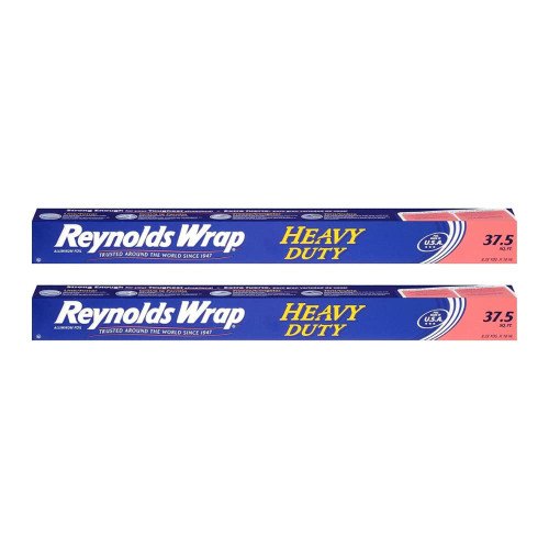 Reynolds Wrap Heavy Duty Aluminum Foil, 37.5 Square-Foot Roll (Pack - 2)