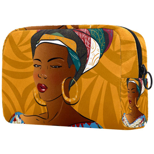 LEVEIS African Black Girl Small Makeup Bag Pouch for Purse Travel Cosmetic Bag Portable Toiletry Bag for Women Girls Gifts LEVEIS African Black Girl Small Makeup Bag Pouch for Purse Travel Cosmetic Bag Portable Toiletry Bag for Women Girls Gifts