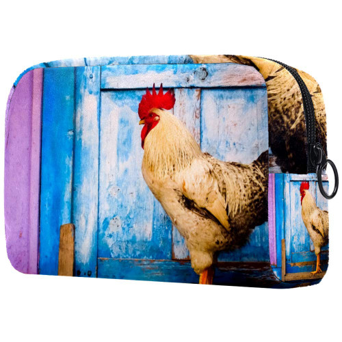 LEVEIS Rooster Small Makeup Bag Pouch for Purse Travel Cosmetic Bag Portable Toiletry Bag for Women Girls Gifts LEVEIS Rooster Small Makeup Bag Pouch for Purse Travel Cosmetic Bag Portable Toiletry Bag for Women Girls Gifts