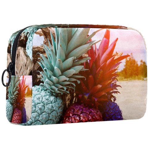 TBOUOBT Cosmetic Bags Makeup Bags for Women, Small Makeup Pouch Travel Bags, Beach Pineapple Summer Hawaiian Tropical Fruit TBOUOBT Cosmetic Bags Makeup Bags for Women, Small Makeup Pouch Travel Bags, Beach Pineapple Summer Hawaiian Tropical Fruit