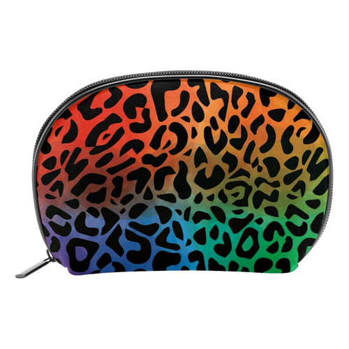 TBOUOBT Cosmetic Bag for Women, Makeup Bags Roomy Toiletry Pouch Travel Gift, Colorful Leopard Pattern Print Rainbow TBOUOBT Cosmetic Bag for Women, Makeup Bags Roomy Toiletry Pouch Travel Gift, Colorful Leopard Pattern Print Rainbow