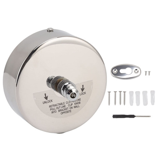Retractable Clothesline, Round 3 Point 8M Retractable Laundry Line Stainless Steel Clothes Line Retracting Wall Mount Clothes Drying Line with Lock for Indoor Home Outdoor (3.8M)