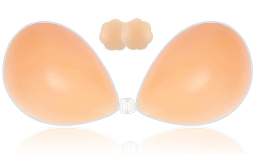 SWEMNED Adhesive Bra Strapless Sticky Invisible Push up Silicone Bra for Backless Dress with Nipple Covers Sticky Bra SWEMNED Adhesive Bra Strapless Sticky Invisible Push up Silicone Bra for Backless Dress with Nipple Covers Sticky Bra
