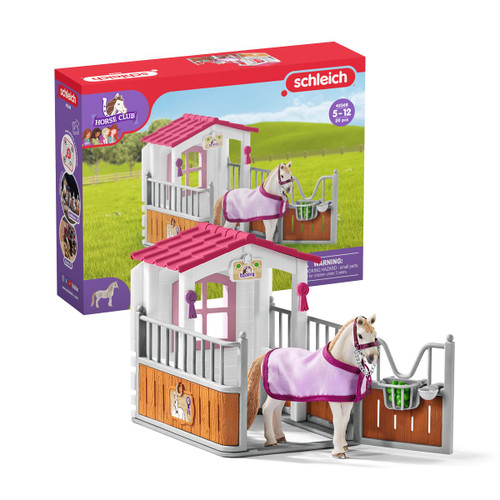 Schleich Horse Club 12pc Horse Figurine and Stable Playset - Realistic Detailed Horse Stall with Lusitano Horse Figure for Playtime and Imagination, Toy for Boys and Girls, Gift for Kids Ages 5-12 Schleich Horse Club 12pc Horse Figurine and Stable Playset - Realistic Detailed Horse Stall with Lusitano Horse Figure for Playtime and Imagination, Toy for Boys and Girls, Gift for Kids Ages 5-12