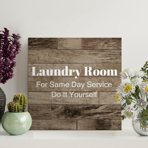 LITTLEGROVE SEEDS Rustic Wood Sign Laundry Room For Same Day Service Do It Yourself Wood Plaque Farmhouse Family Wall Art Rustic Wall Decor Wall Decor for Home Bedroom Living Room 12x12in LITTLEGROVE SEEDS Rustic Wood Sign Laundry Room For Same Day Service Do It Yourself Wood Plaque Farmhouse Family Wall Art Rustic Wall Decor Wall Decor for Home Bedroom Living Room 12x12in
