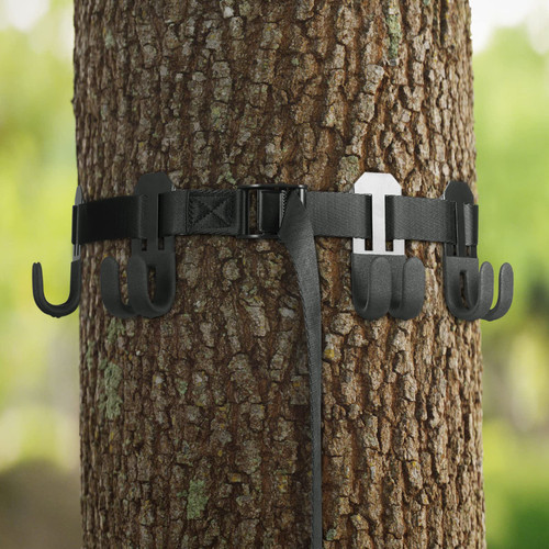 LUCKY CLOVER Treestand Gear Hanger: Hunting Gear Bow Hangers with Metal Coated for Tree Stand Accessories, Tree Stand Gear Hanger Holder for Bow, Quiver, Binoculars and Tree Saddle Accessories