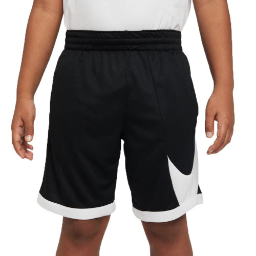 Nike Boy's Dri-FIT HBR Basketball Shorts (Little Kids/Big Kids) Black/White/White/White XL (18-20 Big Kid)