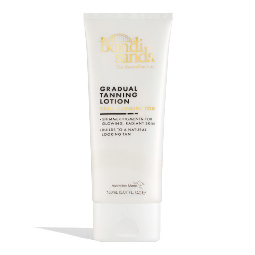 Bondi Sands Gradual Tanning Lotion Skin Illuminator | Shimmer Pigments Build to a Natural-Looking Tan for Glowing Skin | 150 mL, 5.07 Fl. Oz.