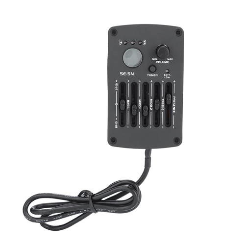 5 Band EQ Equalizer Pickup Tuner 3 in 1 Acoustic Guitar Equalizer Piezo Digital Tuner Pickup Built in Tuner Pickup