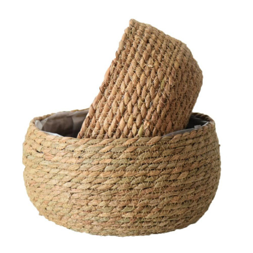 Cabilock 1pc Straw flower pot flower woven baskets seagrass plant pot plant pots cover Flower Container seagrass plant basket Jute Basket seagrass planter rattan household bamboo basket Cabilock 1pc Straw flower pot flower woven baskets seagrass plant pot plant pots cover Flower Container seagrass plant basket Jute Basket seagrass planter rattan household bamboo basket