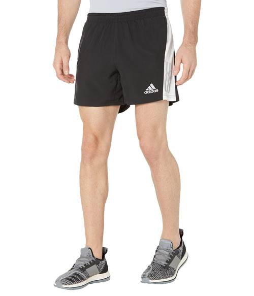 adidas Men's Standard Own The Run Shorts, Black/White/Reflective Silver, XX-Large