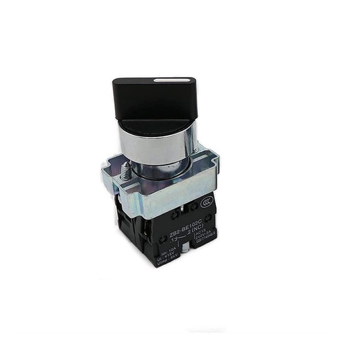 NYCR 1NO/1NC 2NO 2/3 Position Momentary Self-Reset Latching Self-Locking Selector Rotary Switch Push Button Switch (Color : Xb2 Bd25)
