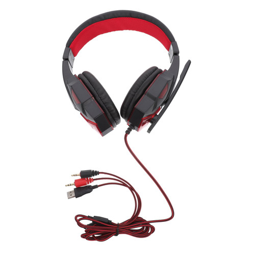 UKCOCO Luminous Gaming Headset Over The Ear Headphones Wired Gaming Headset Wired Headset Earphones Wired Ear Pad Headphone Ear Pad Headset Ear Pads Travel with Microphone abs