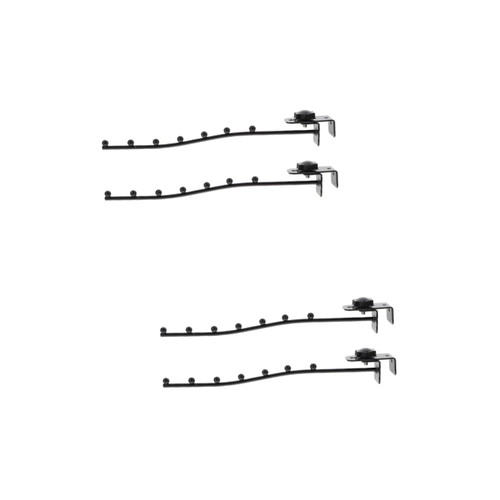 Cabilock 4 pcs Storage Rack Hanging Laundry Hooks Dormitory Coat Hook Wall Hangers hat Rack for Wall Clothes Rack Black Clothes Hangers Multi-Node Hook Hanger Rack Student On The Door Iron
