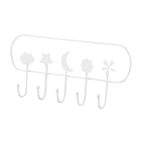 Holibanna Wall Hanging Hooks Heavy Duty Coat Hangers Metal Clothes Hanger Metal Clothes Rack White Hooks Coat Rack Hooks Beautiful Hooks Home Hanging Hooks Porch Iron Hook