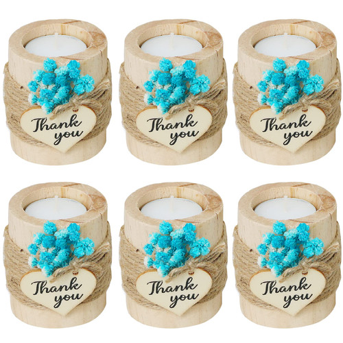 Acmee Set of 6 Rustic Wedding Thank You Gifts for Guests Wooden Birthday Party Guest Favors Bridal Baby Shower Thank You Favors Housewarming Return Gifts for Guests
