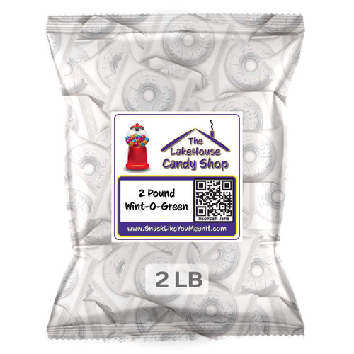 Lifesaver Mints Wintergreen Hard Candy - 2 Lbs Bulk - Life Savers Individually Wrapped Mints - Wint-O-Green Flavor - Packaged by The LakeHouse Candy Shop