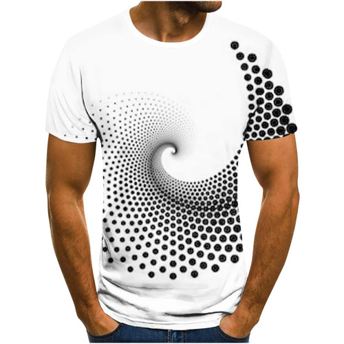 Muscularfit T Shirts for Men 2023 Light Weight Crew Neck Short Sleeve Summer Shirt Casual Loose Short Sleeve 3D Print Shirts Tropical Shirts for Men White L