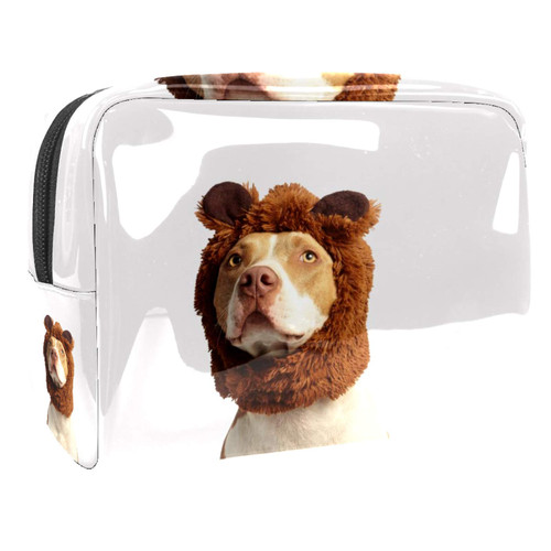 Portable Makeup Bag with Zipper Travel Toiletry Bag for Women Handy Storage Cosmetic Pouch Dog Animal Portable Makeup Bag with Zipper Travel Toiletry Bag for Women Handy Storage Cosmetic Pouch Dog Animal