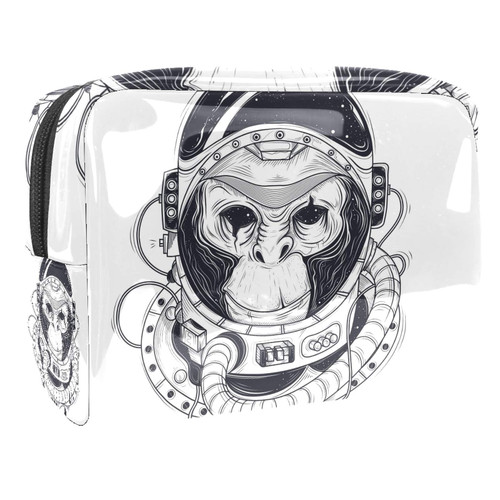 Portable Makeup Bag with Zipper Travel Toiletry Bag for Women Handy Storage Cosmetic Pouch Animal Monkey Portable Makeup Bag with Zipper Travel Toiletry Bag for Women Handy Storage Cosmetic Pouch Animal Monkey