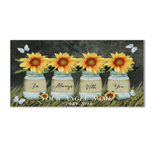 BESTORLOVE Sunflower Wooden Sign I'm Always with You Religious Quotes Saying Wood Plaque Sign Country Wooden Farmhouse Plaque for Bedroom Home Kitchen Laundry Room Decor Housewarming Gift 6x12in BESTORLOVE Sunflower Wooden Sign I'm Always with You Religious Quotes Saying Wood Plaque Sign Country Wooden Farmhouse Plaque for Bedroom Home Kitchen Laundry Room Decor Housewarming Gift 6x12in