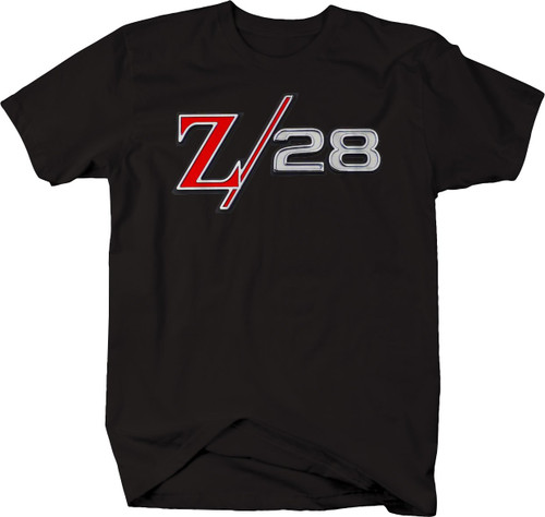 Bold Imprints Racing Camaro Z/28 Z28 Racing Performance Muscle Car T Shirt for Men XLarge Jet Black