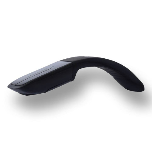 WUDEKEJI Bluetooth Arc Touch Mouse Slim and Portable Mini Wireless Computer Mouse Folding Ergonomic Optical Mice for Notebook Laptop Tablet (Bluetooth-Black)
