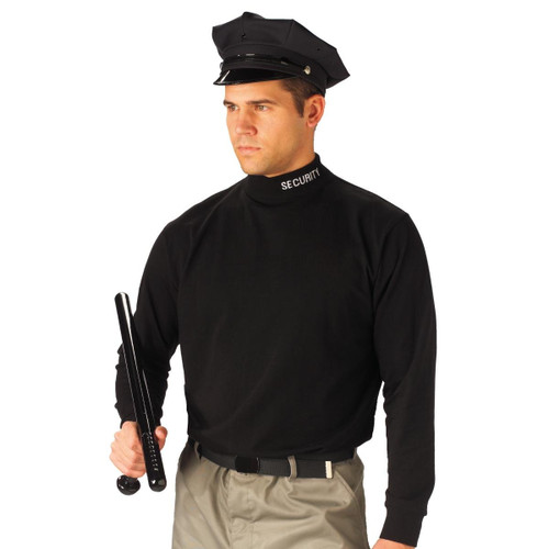 Rothco Mock Turtleneck/Security Shirt, Black, Large