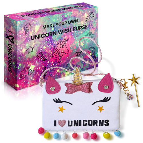 2Pepers Make Your Own Unicorn Purse Kit, Arts and Crafts for Kids, DIY Unicorns Gifts for Girls Ages 3 4 5 6 7 8 Years and Up (No Sewing Needed), Magical Unicorn Toy Bag, Creative Girl's Project. 2Pepers Make Your Own Unicorn Purse Kit, Arts and Crafts for Kids, DIY Unicorns Gifts for Girls Ages 3 4 5 6 7 8 Years and Up (No Sewing Needed), Magical Unicorn Toy Bag, Creative Girl's Project.