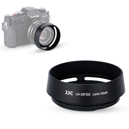 Bayonet Metal Lens Hood for Fujifilm Fujinon XC 35mm F2 & XF 35mm F2 & XF 23mm F2 R WR Lens on Camera X-S10 X-E4 X-T4 X-Pro3 X-Pro2 X-T3 X-T2 X-T30 X-T20 X-E3 X-T200 X-A7 Replaces Fuji LH-XF35-2 Black
