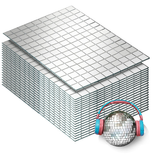 PP OPOUNT 3000 PCS Disco Mirror Tiles, 10 x 10 mm Self-Adhesive Glass Mosaic Tiles for DIY Craft Decoration, Mini Disco Ball Tiles for Art Collage, Indoor Outdoor Decoration(Silver) PP OPOUNT 3000 PCS Disco Mirror Tiles, 10 x 10 mm Self-Adhesive Glass Mosaic Tiles for DIY Craft Decoration, Mini Disco Ball Tiles for Art Collage, Indoor Outdoor Decoration(Silver)