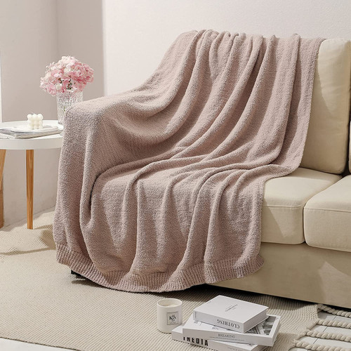 Super Soft Knit Throw Blanket Lightweight Cozy Warm Fluffy Throw Blankets for Couch Bed Sofa 50x60 Inches Beige Super Soft Knit Throw Blanket Lightweight Cozy Warm Fluffy Throw Blankets for Couch Bed Sofa 50x60 Inches Beige