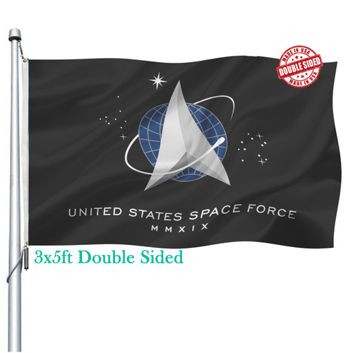 Space Force Flag 3x5 Outdoor Double Sided- Heavy Duty United States Space force Military Flags Banner with 2 Brass Grommets 4 Rows Stitched
