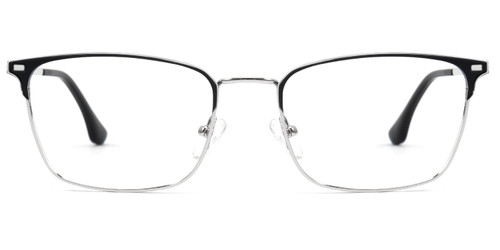 Zeelool Vintage Rectangle Eyeglasses Frame for Men Women with Non-prescription Clear Lens Annie ZJGM460772-03 Black