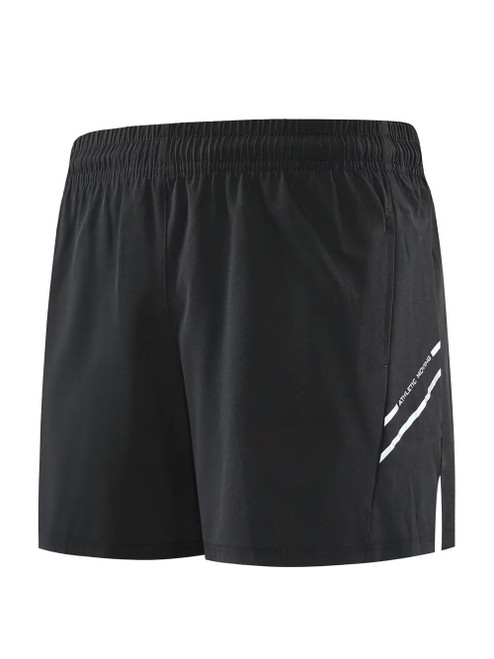 Adogirl Men's 3" Athletic Running Shorts Quick Dry Casual Workout Gym Shorts Lightweight Sports Tennis Shorts Black XXL