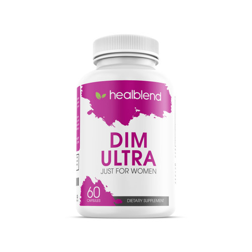 healblend DIM Ultra Dietary Supplement 350mg with Bioperine, Diindolylmethane, Estrogen Metabolism Support, Hormone Balance & PMS Relief, 60 Capsules