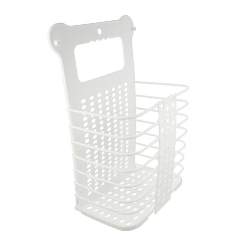 Garneck 1pc Wall Hanging Storage Basket Hanging Laundry Hamper Basket Laundry Hamper Collapsible Wall Mount Storage Basket Nursery Hamper Bin Toy Wall Hanging Basket White Pp Baby