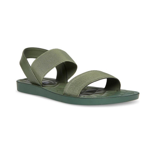 Steve Madden Women's Randie Flat Sandal, Olive, 7.5