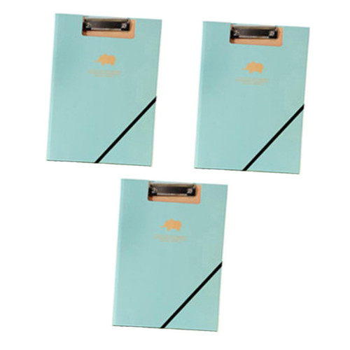 NUOBESTY 3pcs Desktop File Folder Holder padfolio Desktop Organizer Paper clipboards File Folder Racks File Folder Organizer Clipboard Flat File Folder Holders Document a4 Storage Binder