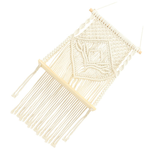 Garneck Bohemian Tapestry Wall Decor for Bedroom Shelves for Bedroom Woven Macrame Plant Indoor Hanging Shelf Decor Home Decoration Macrame Wall Hanging Shelf Cotton Single Layer lace Rope
