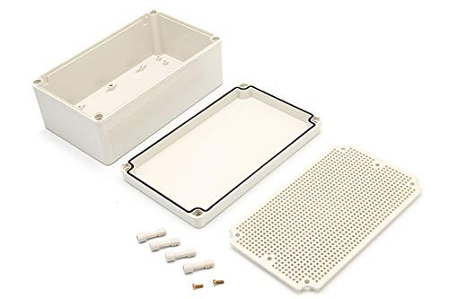 Junction Box With Mounting Plate ABS Plastic DIY Electrical Project Case IP67 Waterproof Dustproof Enclosure Grey 250x150x100mm(9.8"x5.9"x3.9")