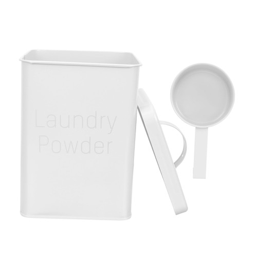 Healeved 1 Set Washing Storage Bucket Laundry Cup Holder Soap Laundry Fabric Softener Dispenser White Good Looking Laundry Rack Wrought Iron