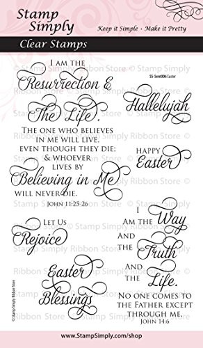 Stamp Simply Clear Stamps Easter Scripture Christian Religious 4x6 Inch Sheet - 6 Pieces