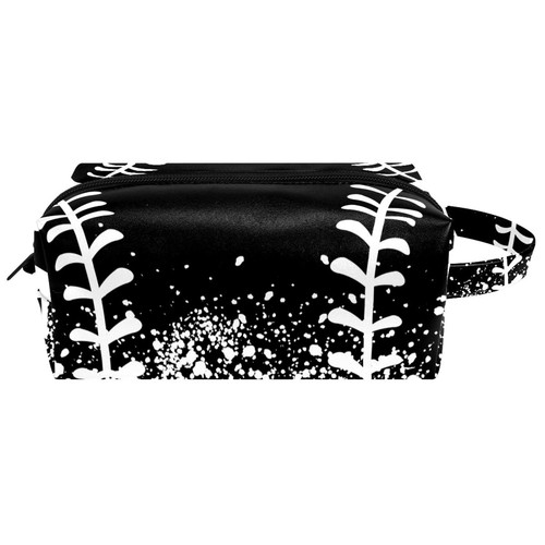 LEVEIS Basketball Dirty Splatter Microfiber Leather Makeup Bag Pouch Waterproof Travel Cosmetic Bag Portable Handy Toiletry Bag for Women Girls Gifts