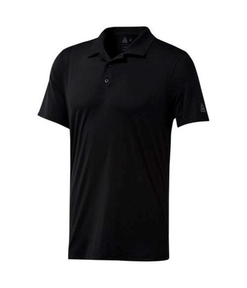 Reebok Men's Work Out Ready Regular Polo, Black, Small