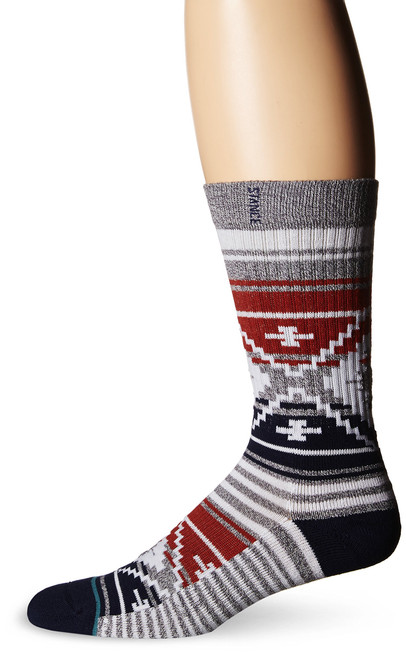 Stance Men's Salem Classic Crew Sock, Grey, Sock Size:10-13/Shoe Size: 6-12