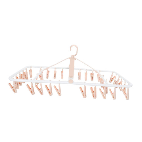 CHILDWEET 32 Foldable Hanger Cabinet Laundry Drying Rack Collapsible Cloth Drying Stand Display Drip Drying Hanger Washing Shoe Pants Hangers Windproof Drying Rack Towel Rack Travel pp Sock