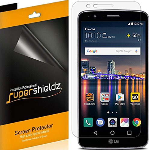 [6-Pack] Supershieldz for LG Stylo 3 Screen Protector, Anti-Bubble High Definition Clear Shield + Lifetime Replacements Warranty- Retail Packaging
