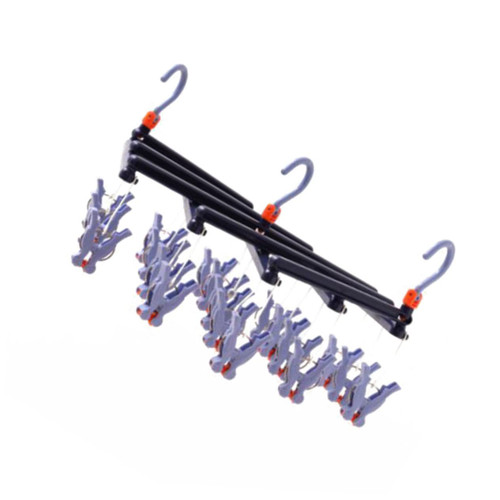 Cabilock Multi Hanger Foldable Laundry Hanger Space Saving Pants Hanger Foldable Clothes Drying Rack Folding Hangers Foldable Clothing Rack Underwear Drying Racks Sock Travel Portable