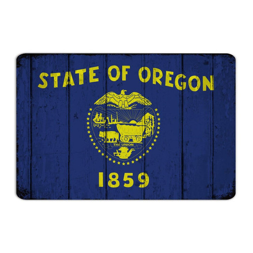 Autravelco Vintage Metal Signs Oregon Room Decor for Men Garage Signs for Business Porch Gate S Art Poster Gift for Laundry 8x12 Inch
